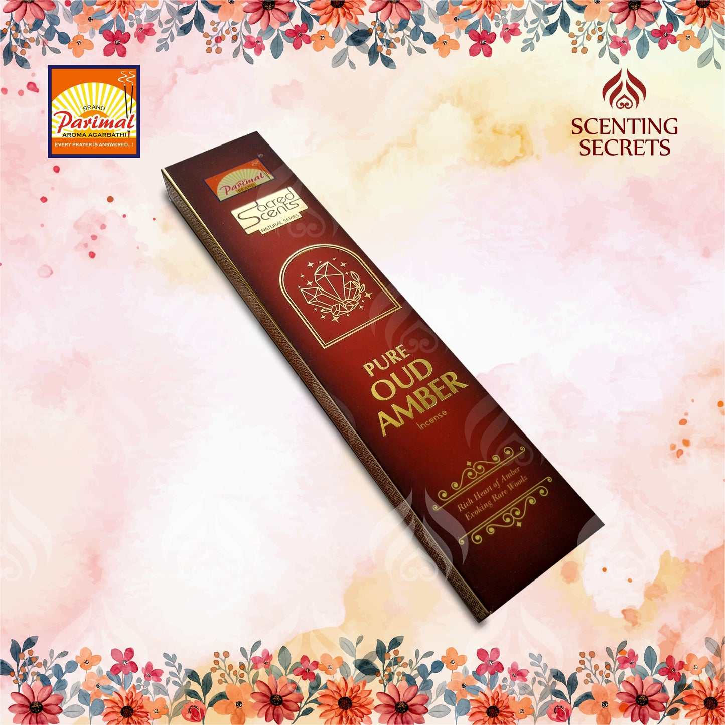 Pure Oud Amber incense sticks by Parimal