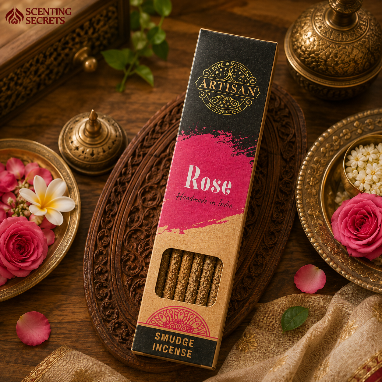 Rose Smudge Incense sticks by Artisan
