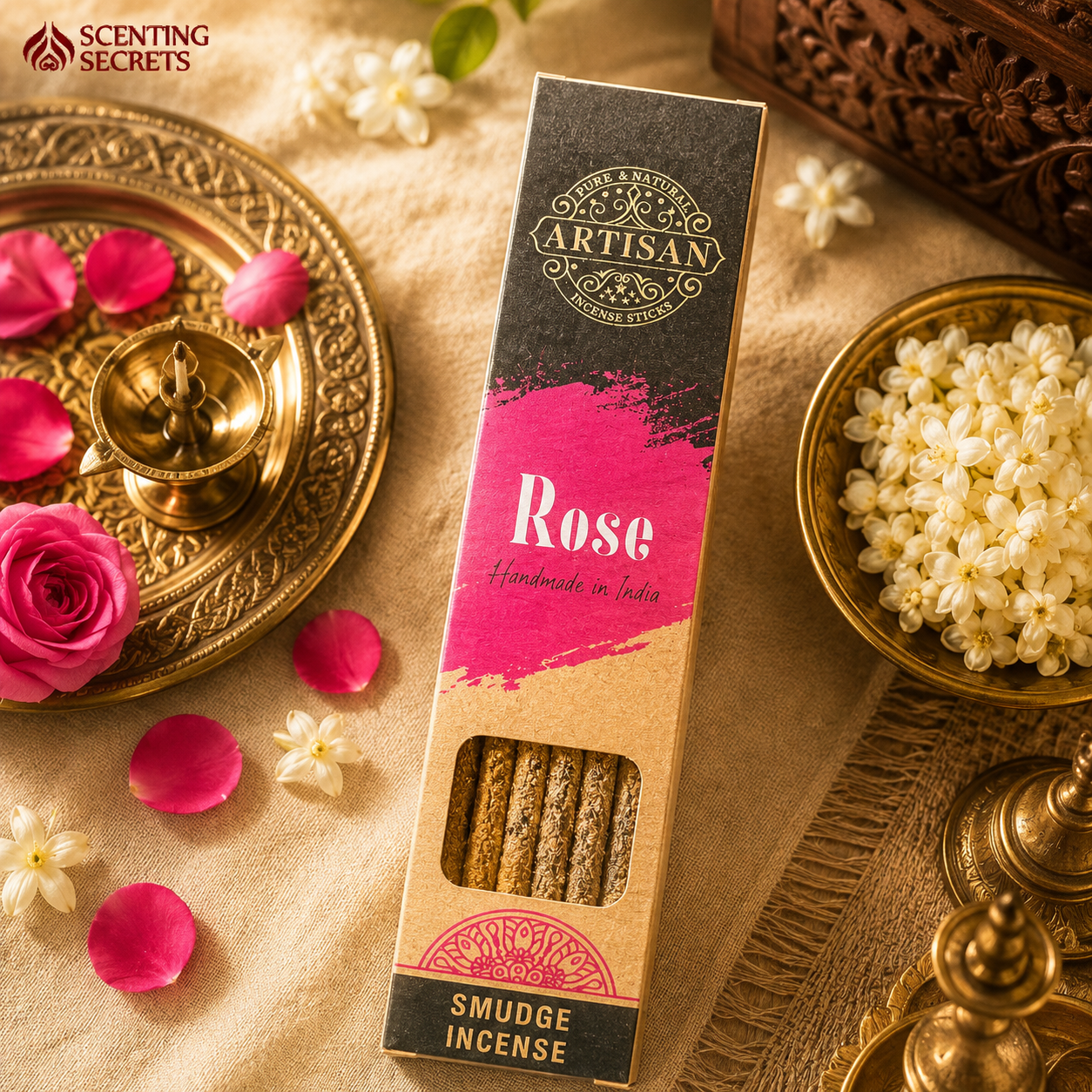 Rose Smudge Incense sticks by Artisan
