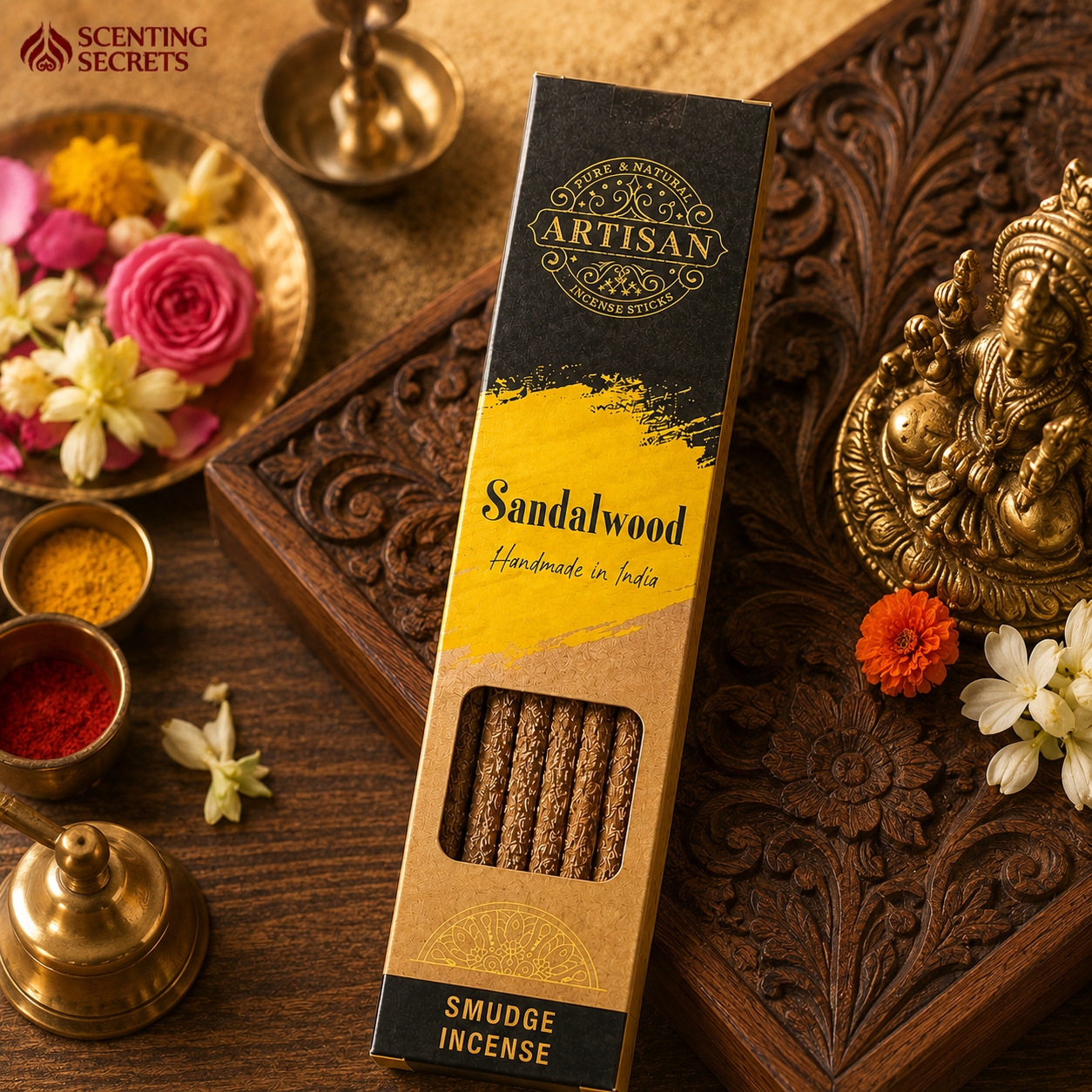Sandalwood Smudge Incense sticks by Artisan