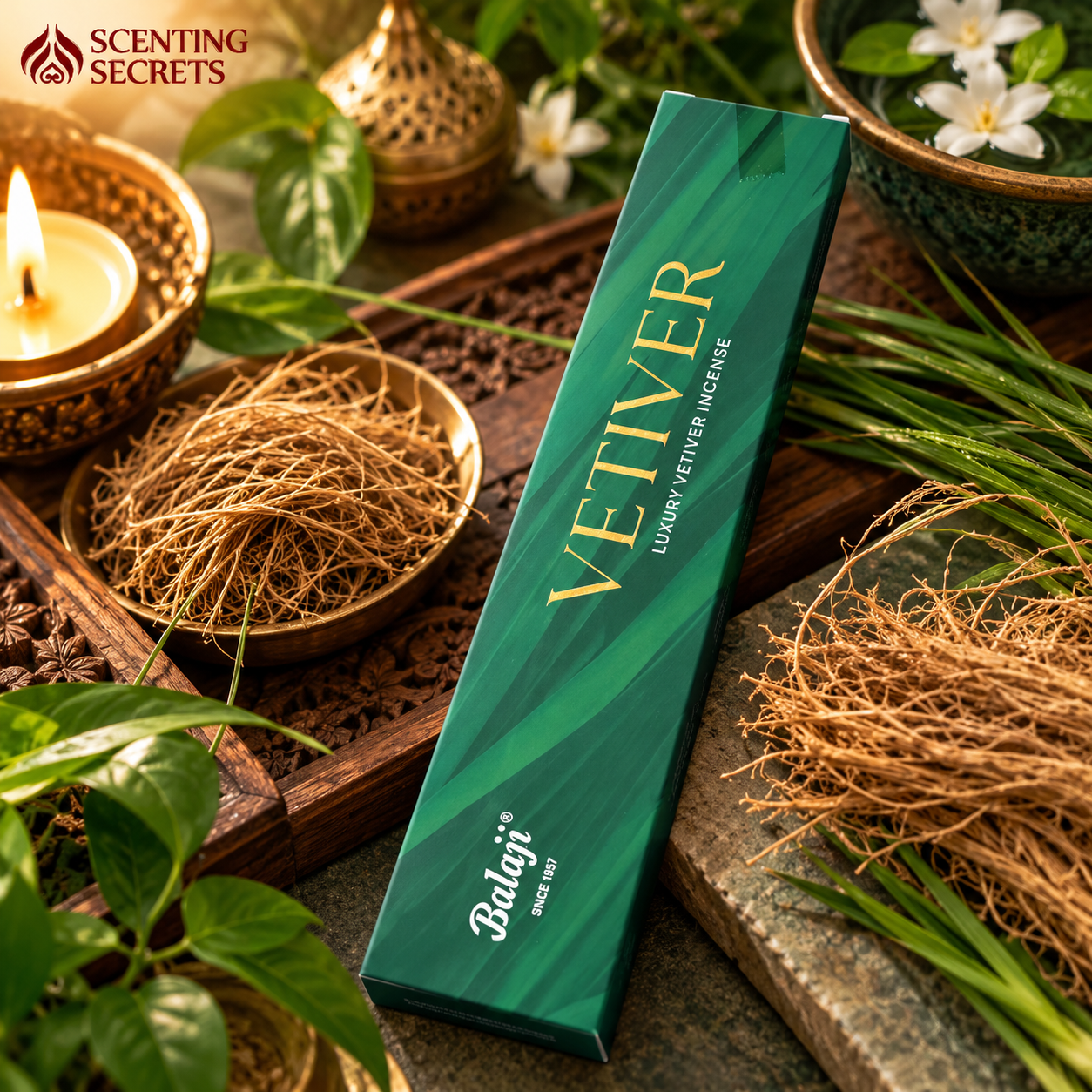 Vetiver incense sticks by Balaji