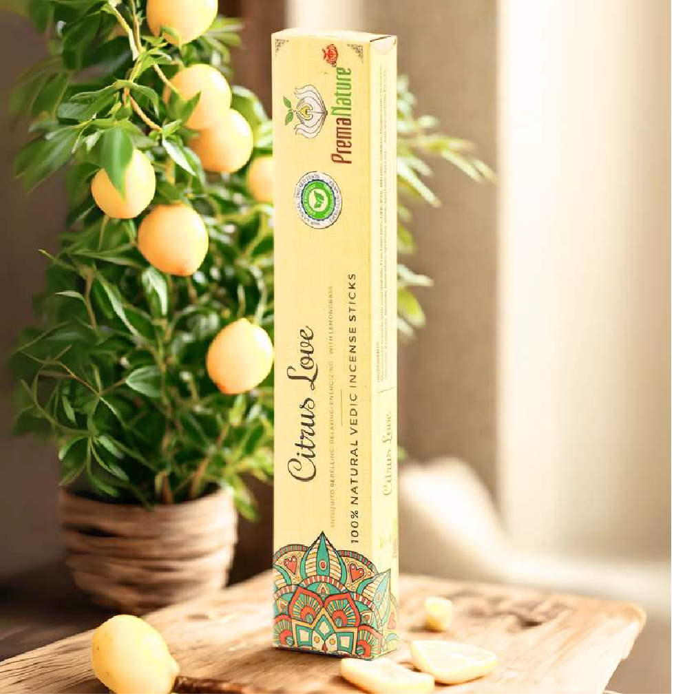 Citrus Love Premium Incense sticks by Prema Nature
