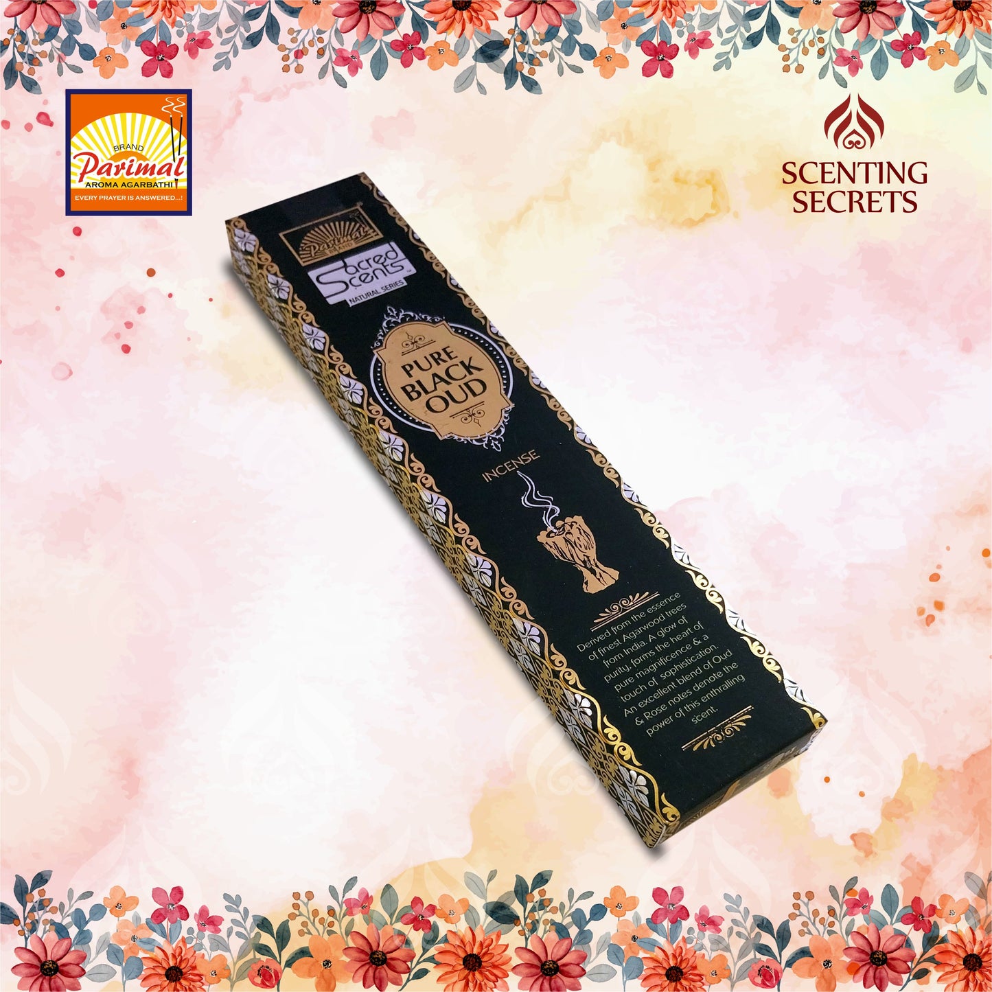 Pure Black oud incense sticks by Parimal