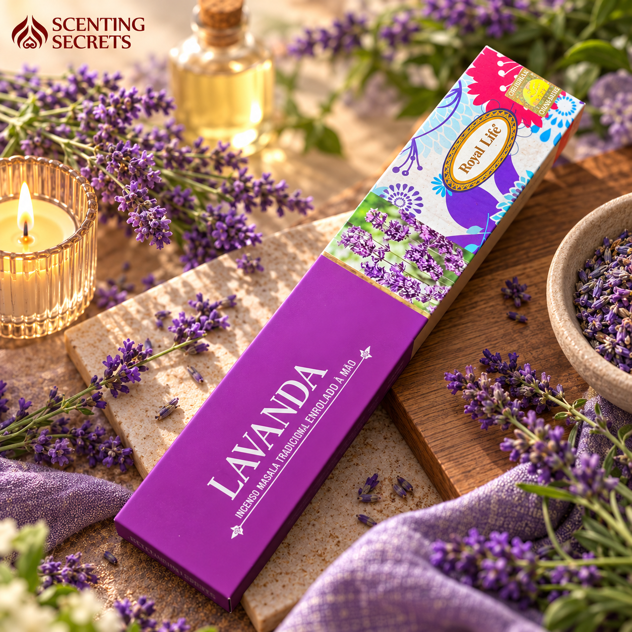 Lavender incense sticks by Pradhan | Royal life collection