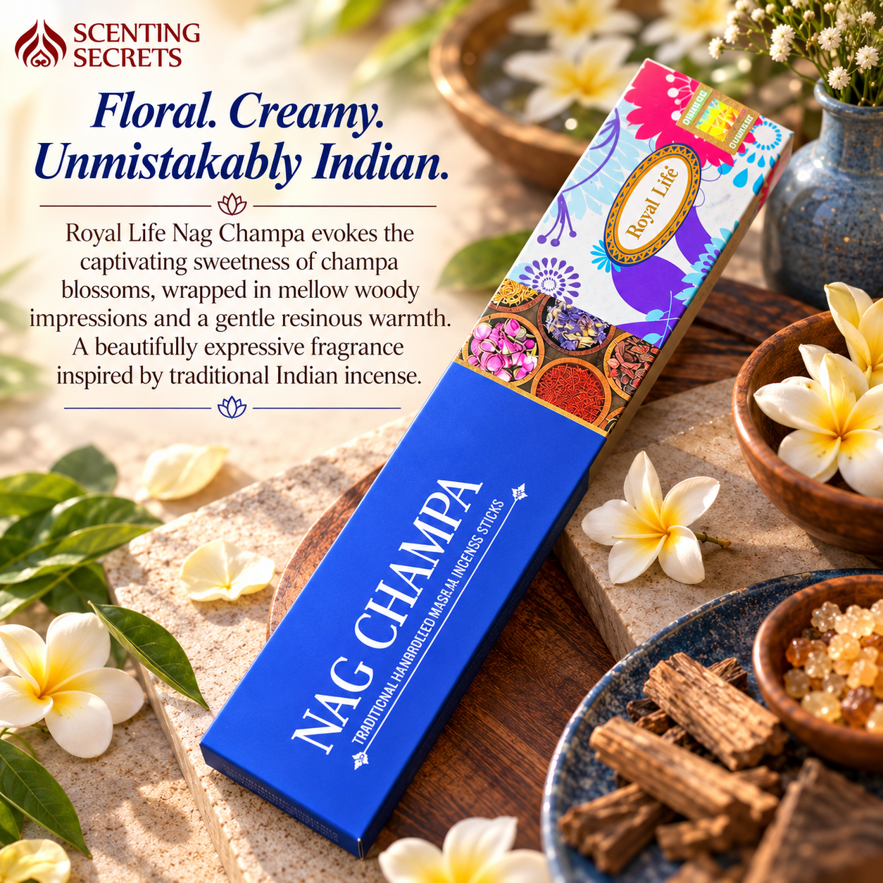 Nag Champa incense sticks by Pradhan | Royal life collection