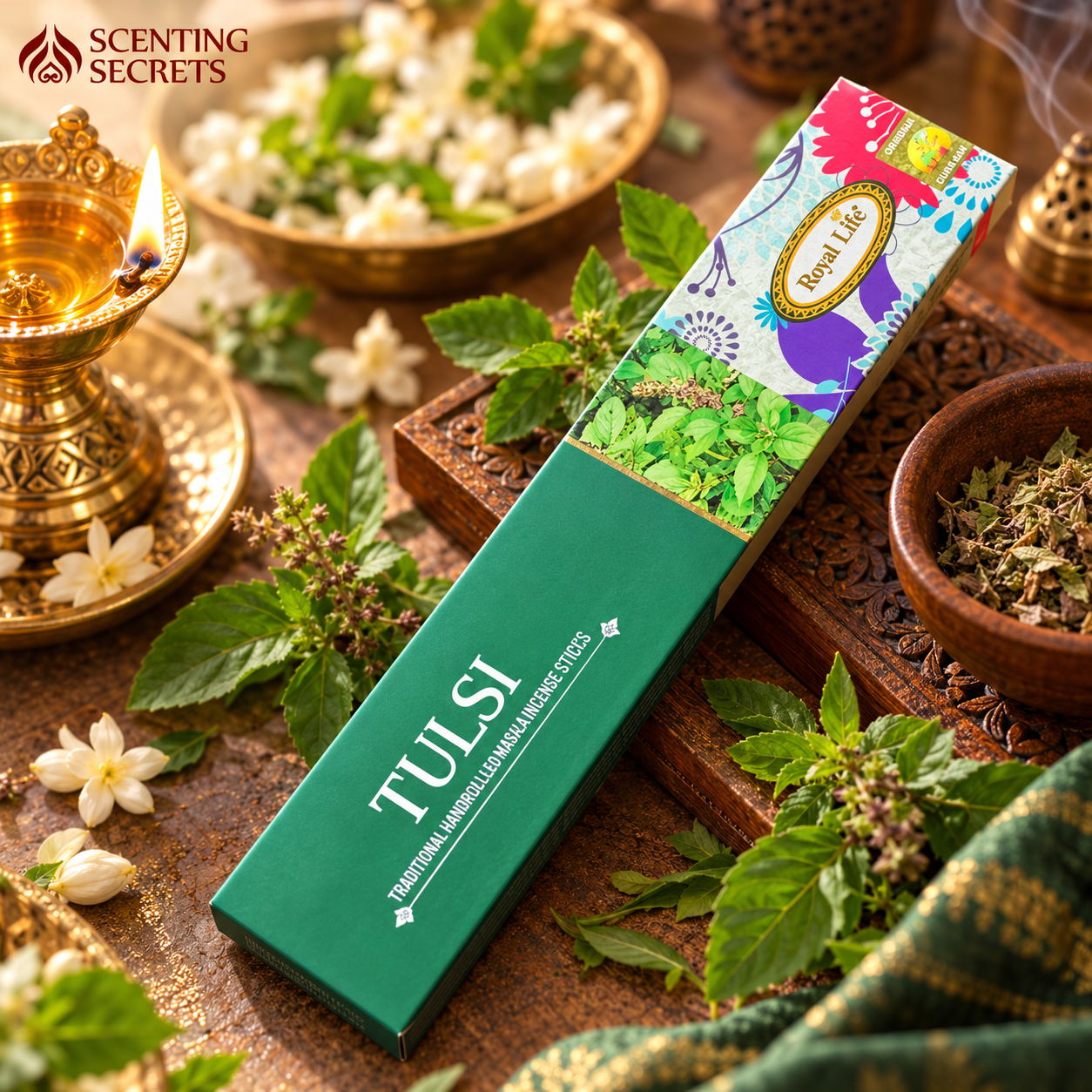 Tulsi incense sticks by Pradhan | Royal life collection