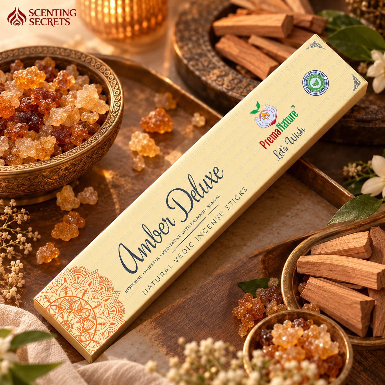 Amber Deluxe Premium Incense sticks by Prema Nature