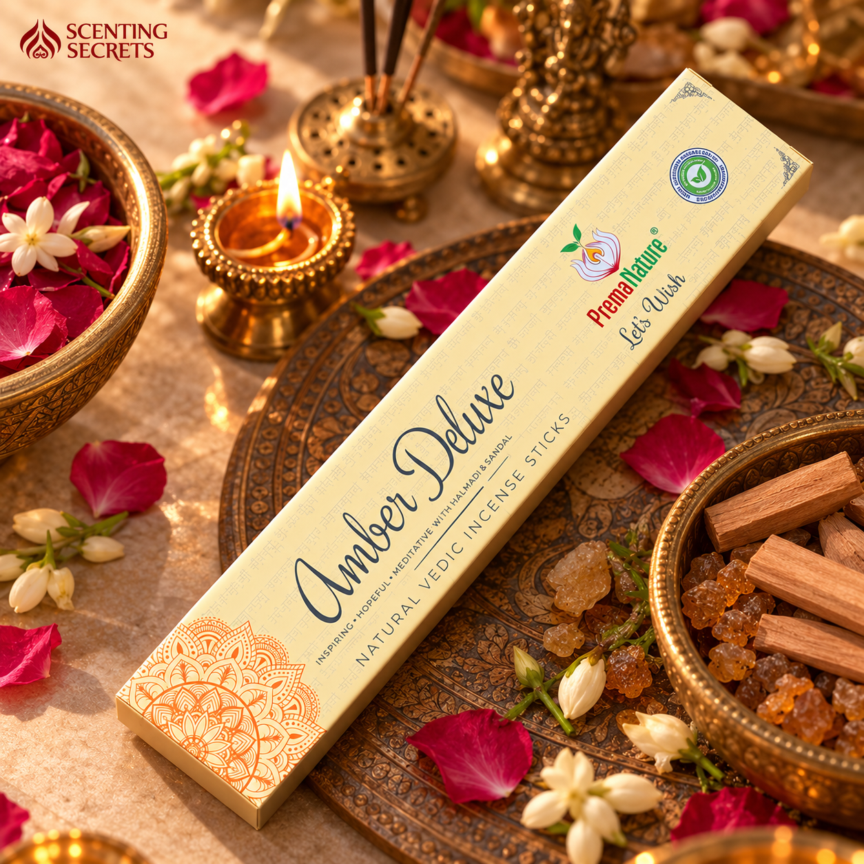 Amber Deluxe Premium Incense sticks by Prema Nature