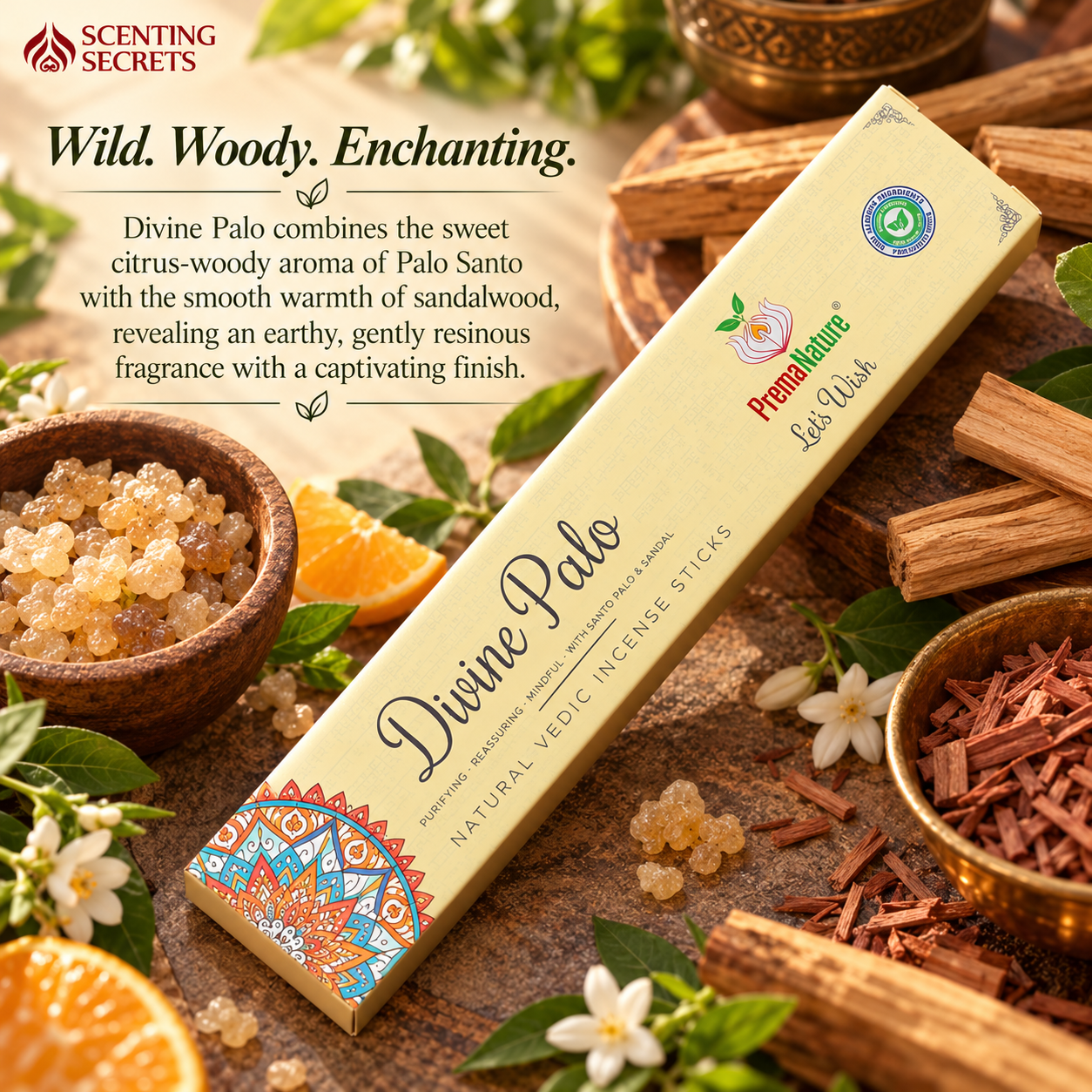 Divine Palo Premium Incense sticks by Prema Nature