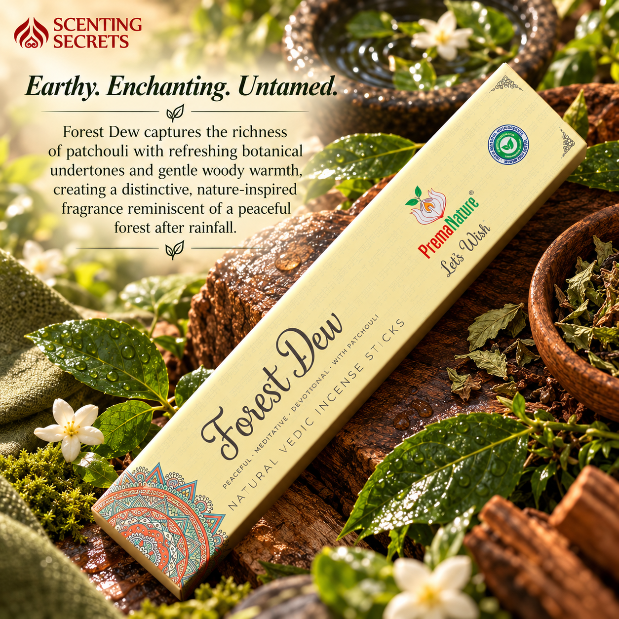 Forest Dew Premium Incense sticks by Prema Nature
