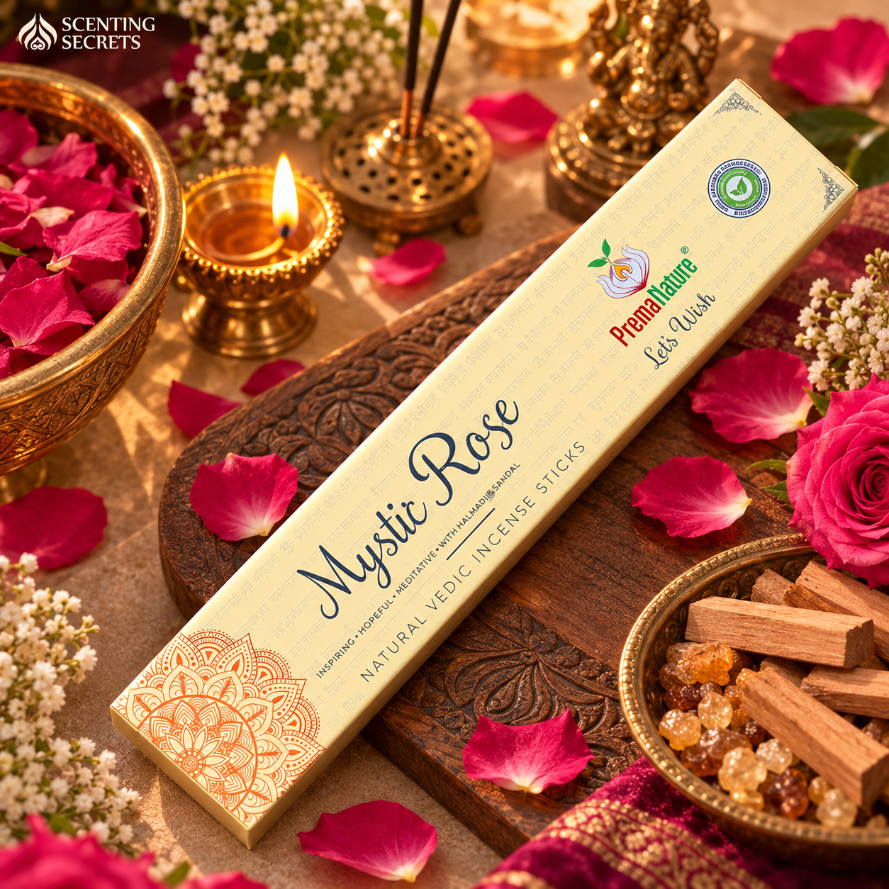 Mystic Rose Premium Incense sticks by Prema Nature