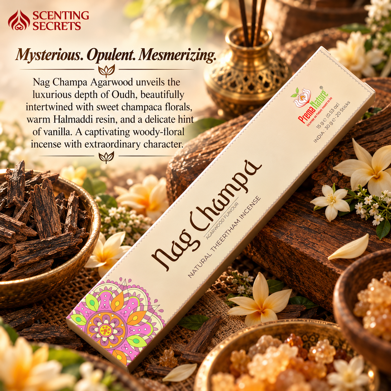 Nag Champa Agarwood | Premium Incense sticks | Prema Nature