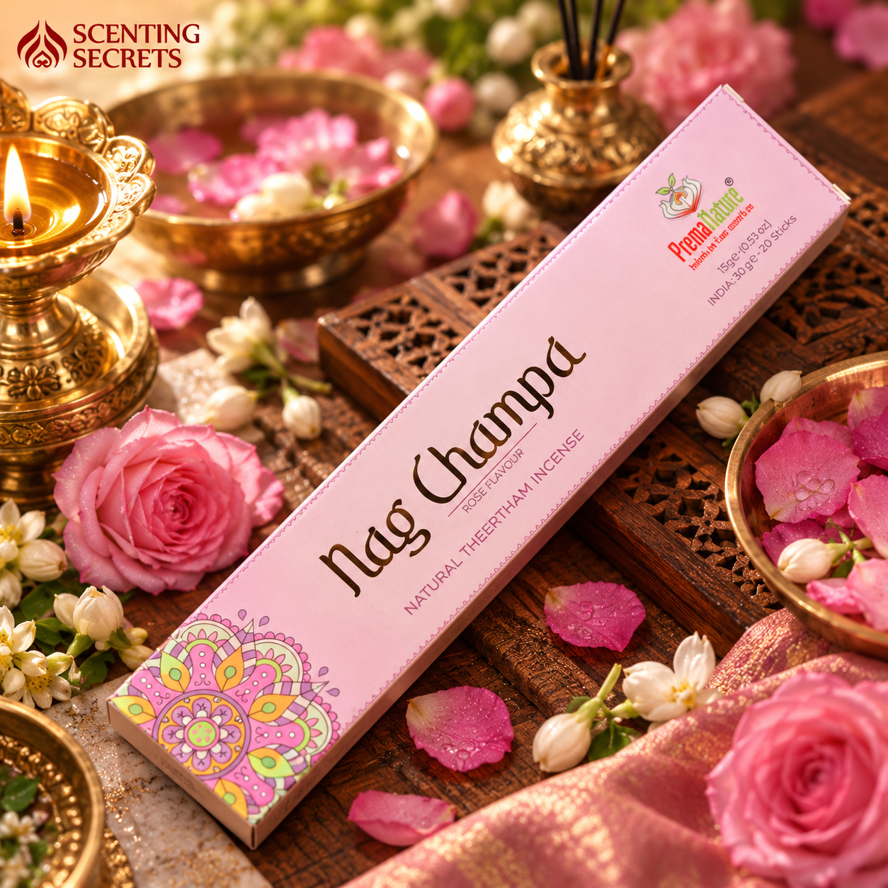 Nag Champa Rose | Premium Incense sticks | Prema Nature