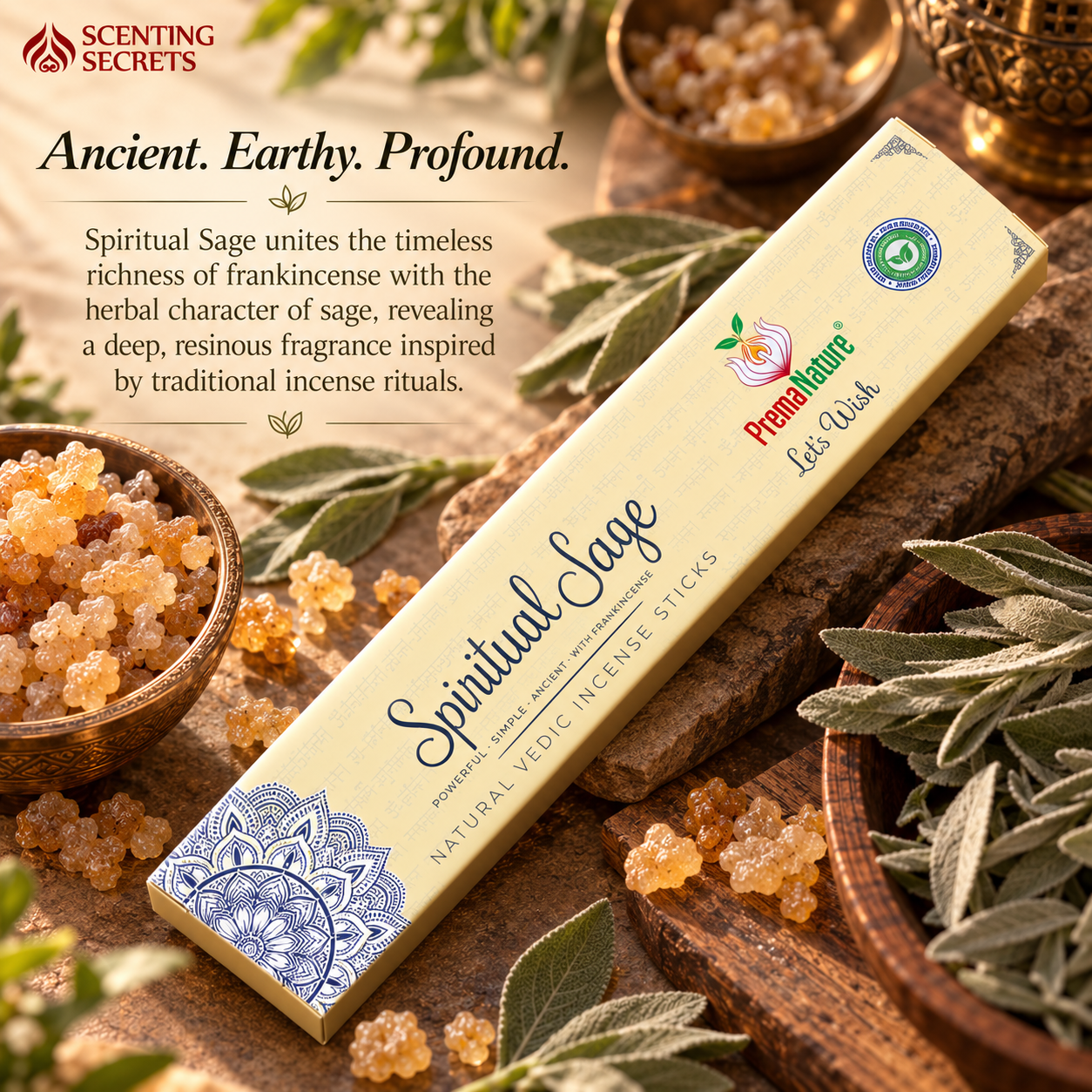 Spiritual Sage Premium Incense sticks by Prema Nature