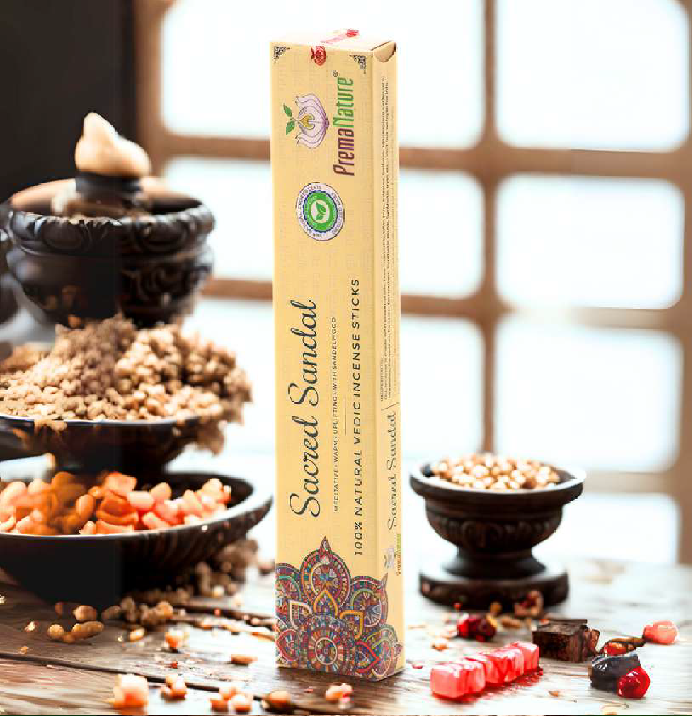 Sacred Sandal Premium Incense sticks by Prema Nature