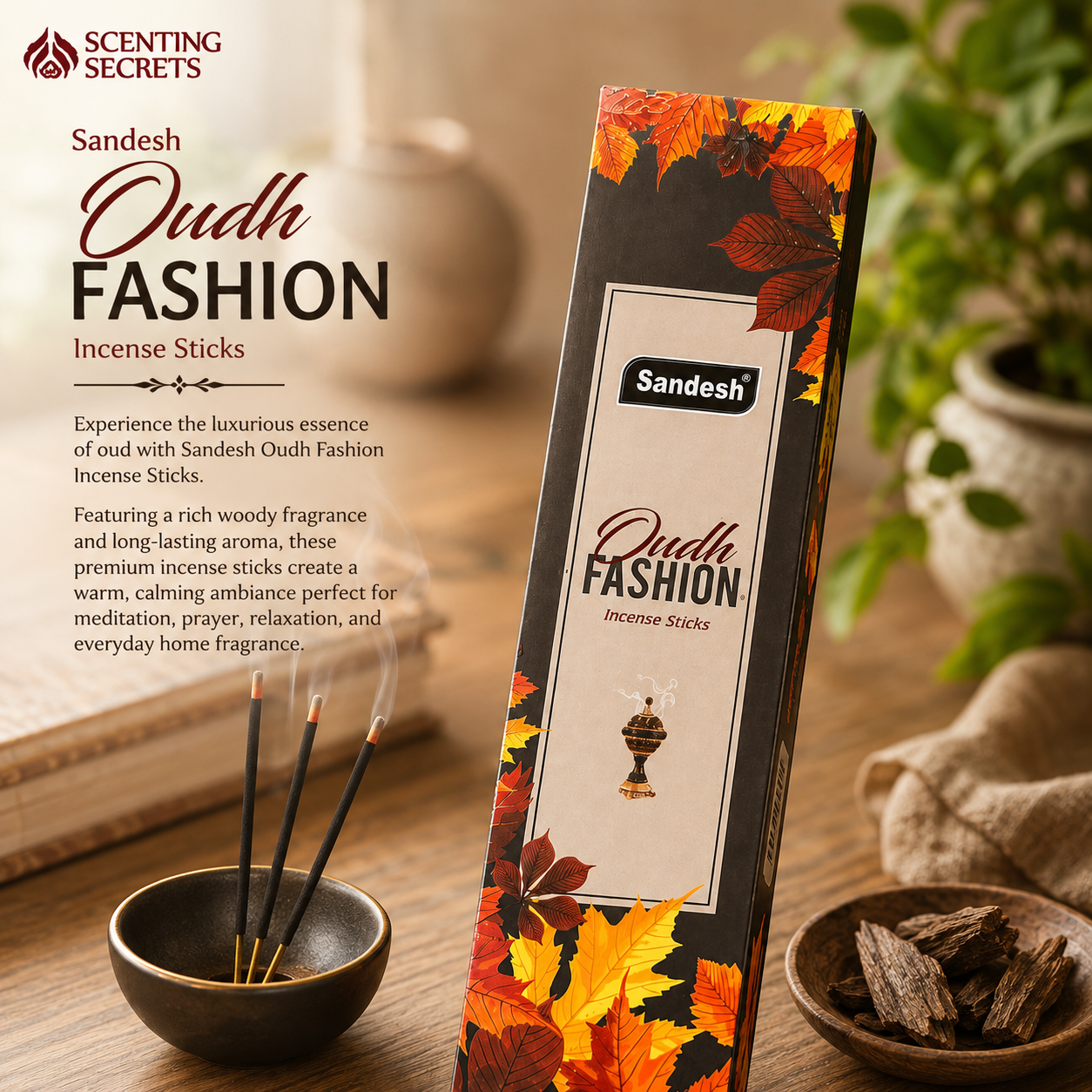 Oudh Fashion Incense sticks by Sandesh