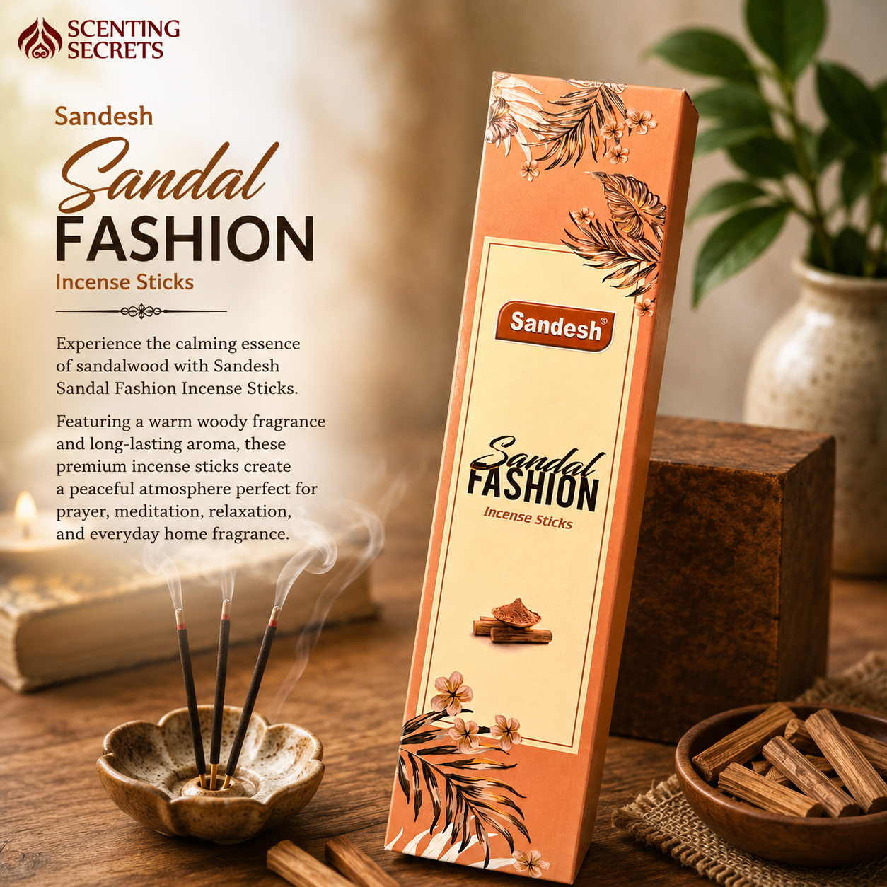 Sandal Fashion Incense sticks by Sandesh